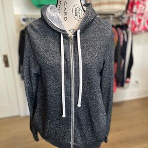 Make + Model Sparkly Gray Hoodie